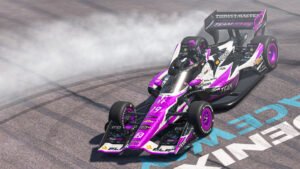 iRacing IndyCar game open-wheel car racing on track