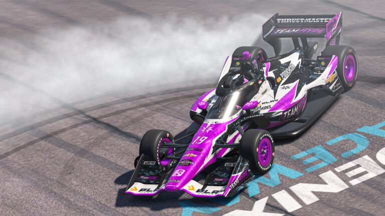 iRacing IndyCar game open-wheel car racing on track